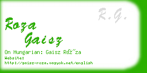 roza gaisz business card